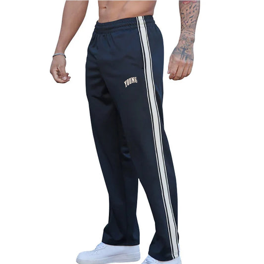 American-style best-selling thin, sporty, casual, simple, trendy, loose, wide-leg jogging pant