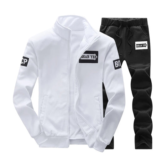 2 pcs SET SPRING TRACKSUIT MEN WOMEN SPORTSWEAR SWEATSHIRT SUIT
