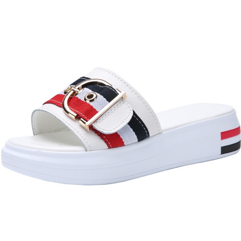 Summer 2022 Women Slippers Flat Shoes Woman Comfortable Sandals Ladies Luxury Home Platform