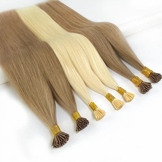 Straight ITIP Human Hair Extension 100% Real Human Hair Extensions 0.9g/pc 10 50 100 Strands Capsule Keratin Human Fusion Hair
