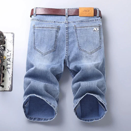 2024 New in Men's Stretch Short Jeans Fashion Casual Slim Fit Summer High Quality
