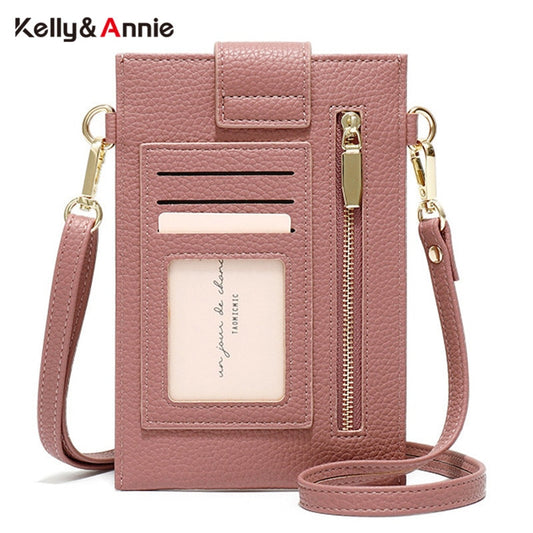 Fashion Designer Thin Messenger Bag Women Small Shoulder Bag Ladies Cell Phone Pocket Mini Crossbody Bag Female Card Purse