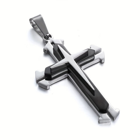 Metal Cross Necklace Simple Cross Pendant With Chain Necklace