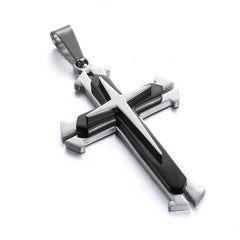 Metal Cross Necklace Simple Cross Pendant With Chain Necklace