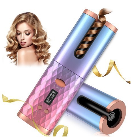 Rechargeable Automatic Hair Curler Women Portable Hair Curling Iron LCD Display Ceramic curll