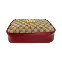 GUCCI  Quilted GG Canvas Small Marmont Camera Bag
