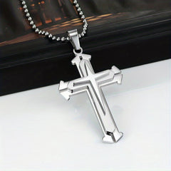 Metal Cross Necklace Simple Cross Pendant With Chain Necklace