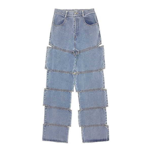 Personality Ripped Jeans Women Fashion Niche Design