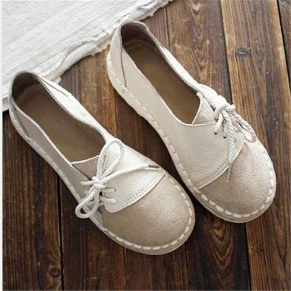 Round Toe Color Matching Peas Shoes All-match Soft Girl Single Shoes