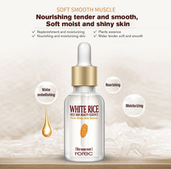 HOREC White Rice Whitening Serum Face Moisturizing Cream Anti Wrinkle Anti Aging