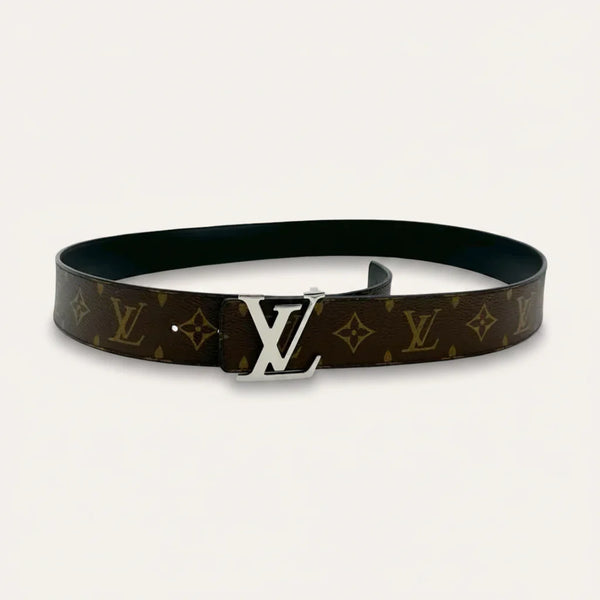 Louis Vuitton Damier Ebene Essential LV Leather Belt