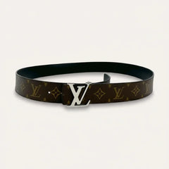 Louis Vuitton Damier Ebene Essential LV Leather Belt