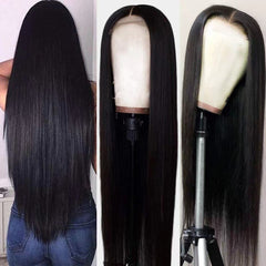 Hand-woven Front Long Straight Hair 13x4 Lace Wig Sheath