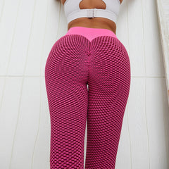 Plaid Leggings Fitness Yoga Pants Women's Seamless High Waist Breathable Gym