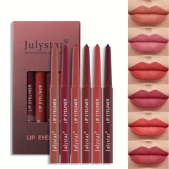 Lip Pencil Waterproof Non-halo Lipstick Pen Pink Matte Lip Gloss Rotating Lip Liner Set Valentine's Day Gifts