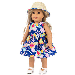 30cm Hair curly Nude Doll With Cap Colorful Cute