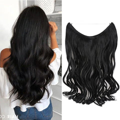 Hair Extensions Invisible Hair Extensions Secret Hidden Wire Long Curly Hair Pieces For Women Synthetic Halloween Christmas