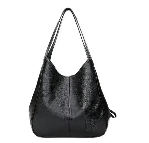 Vintage Large Capacity Shoulder Bags For Women Retro PU Leat
