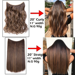 Hair Extensions Invisible Hair Extensions Secret Hidden Wire Long Curly Hair Pieces For Women Synthetic Halloween Christmas