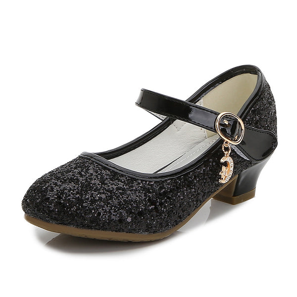 Girls Korean Style Princess Sequin Dance Shoes