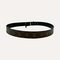 Louis Vuitton Damier Ebene Essential LV Leather Belt