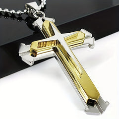 Metal Cross Necklace Simple Cross Pendant With Chain Necklace