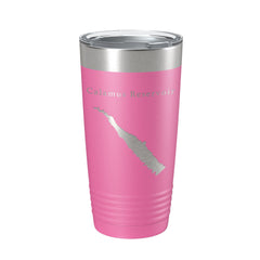Calamus Reservoir Tumbler Lake Map Travel Mug Insulated Laser Engraved Coffee Cup Nebraska 20 oz
