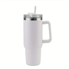 [Reusable Vacuum Tumbler] 1pc 40oz Tumbler With Handle Straw Lid, ReusableSteep