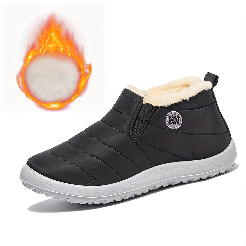 Women'S Winter Snow Boots, Warm And Plush, Short Boots, Shoes, Thickened, Flat-Soled Footwear.