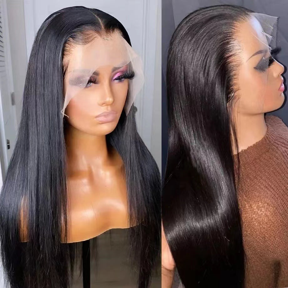 Hand-woven Front Long Straight Hair 13x4 Lace Wig Sheath