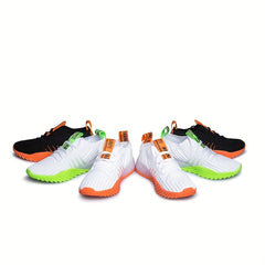 [Couple's Striped Sports Shoes] Breathable Couple's Striped Low Top Lace Up Casual FabInsole, Rubber and