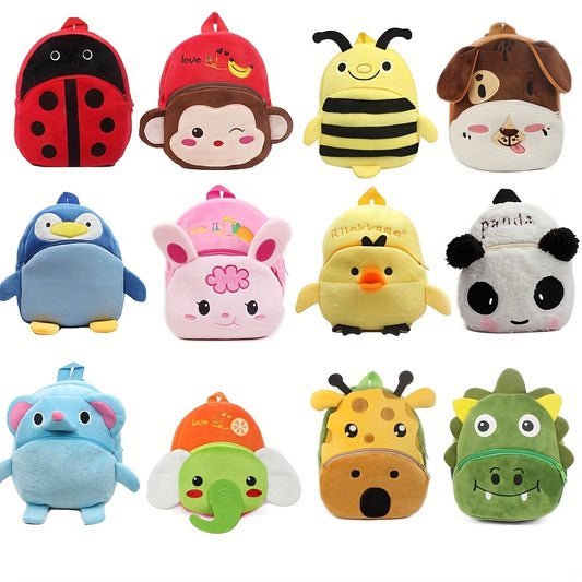Girls Casual Cute Cartoon Plush Animal Shaped Backpack Shoulder Bag Coin Purse Holiday Gift
