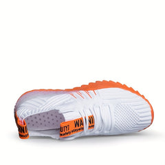 [Couple's Striped Sports Shoes] Breathable Couple's Striped Low Top Lace Up Casual FabInsole, Rubber and