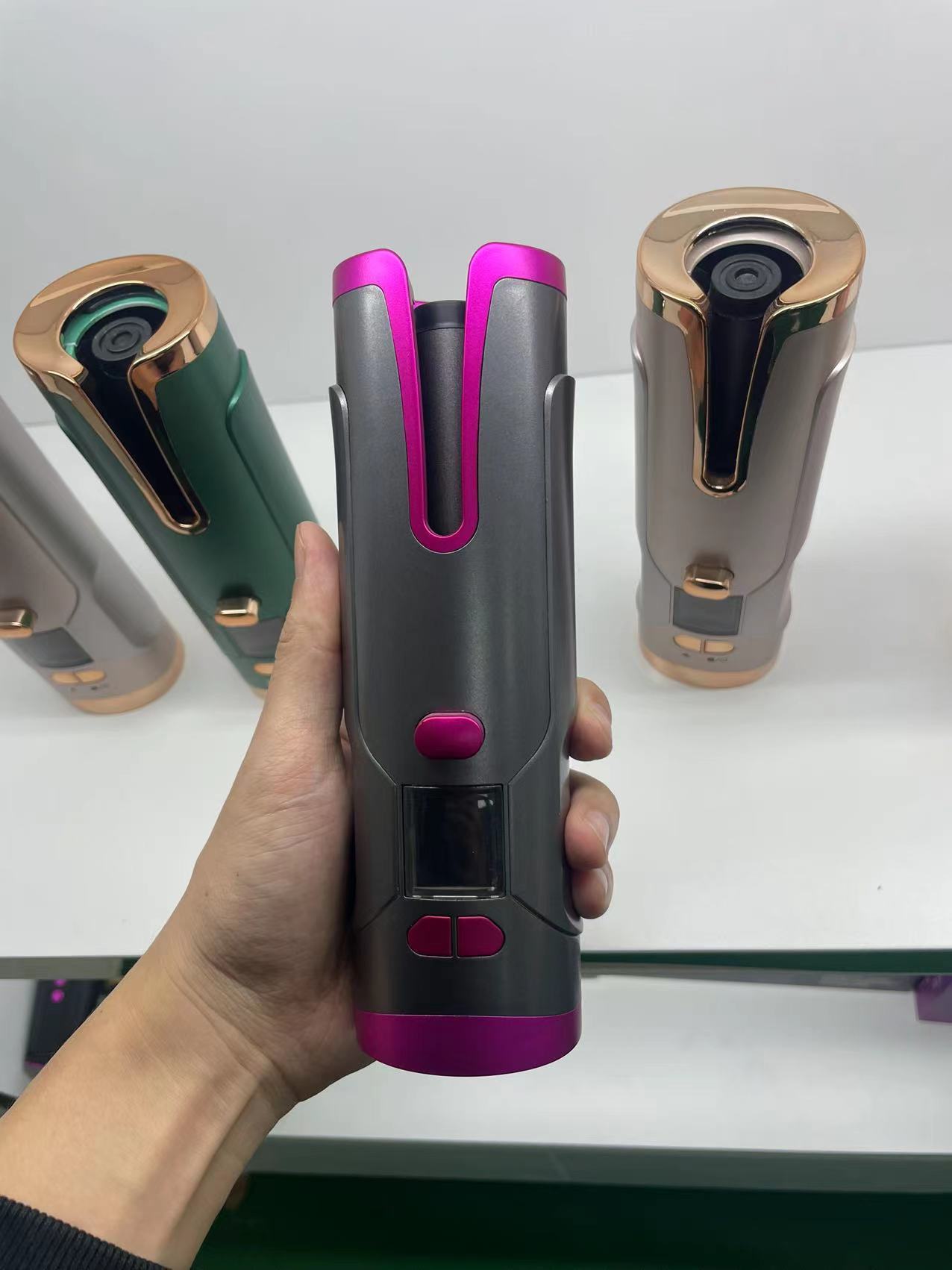 Rechargeable Automatic Hair Curler Women Portable Hair Curling Iron LCD Display Ceramic curll