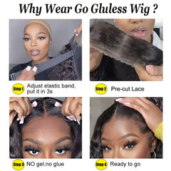 Jerry Curly Lace Front Short Bob Glueless Wigs Human Hair 4x4 Closure Wigs Pre Cut Lace Ready to Wear 13x4 Front Wigs For Women