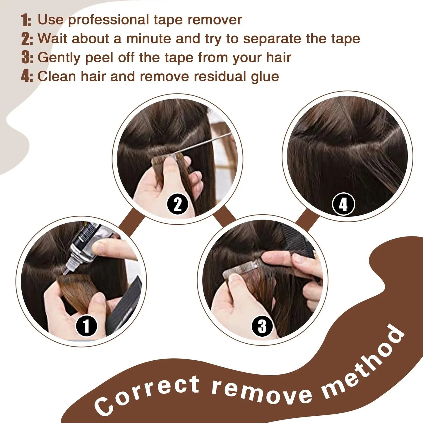 Tape in Hair Extensions Human Hair Seamless Tape in Hair Extensions Invisible Tape ins Virgin Remy Human Hair 50g/pack