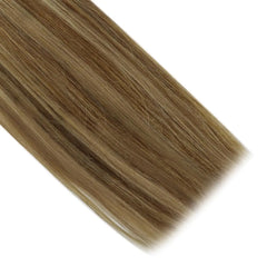 LaaVoo Micro Link Human Hair Extensions 100% Real Natural Straight Brazilian Human Hair Pre-Bonded 50G&100G Remy Micro Ring Hair