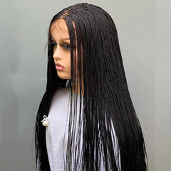 Glueless Micro Braid braided wig on 5x5 HD lace Frontal wig Customizable  braid wigs human