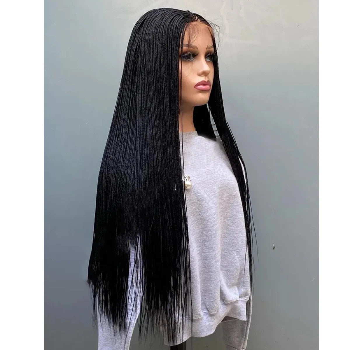 Glueless Micro Braid braided wig on 5x5 HD lace Frontal wig Customizable  braid wigs human