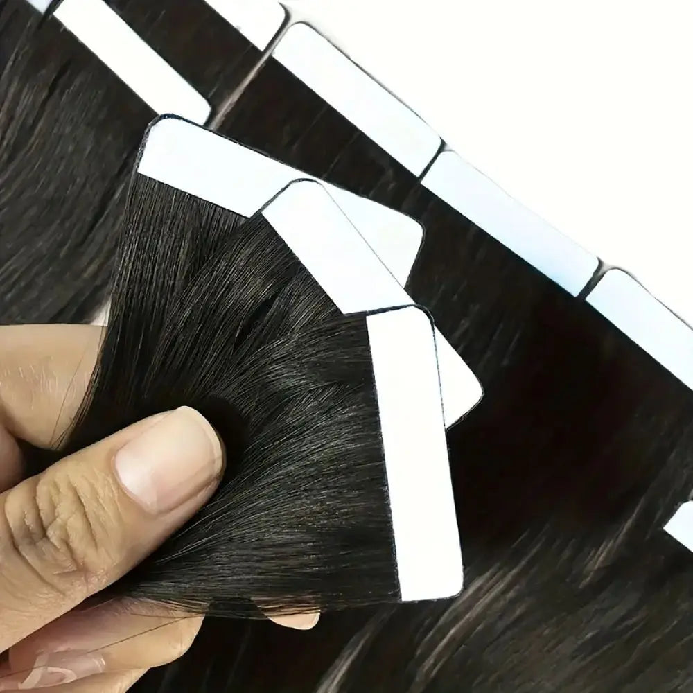 Tape in Hair Extensions Natural Human Hair Brazilian Origina Hair 100% Real Human Hair Extensions 20 Pcs Straight for Women