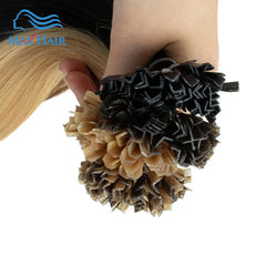K Tip Hair Extensions Keratin Human Hair Hot Fusion Hair Extension Italy Keratin Glue Machine Remy 12-24inch 30 50G/pack