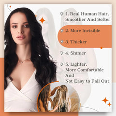Tape in Hair Extensions Human Hair Seamless Tape in Hair Extensions Invisible Tape ins Virgin Remy Human Hair 50g/pack
