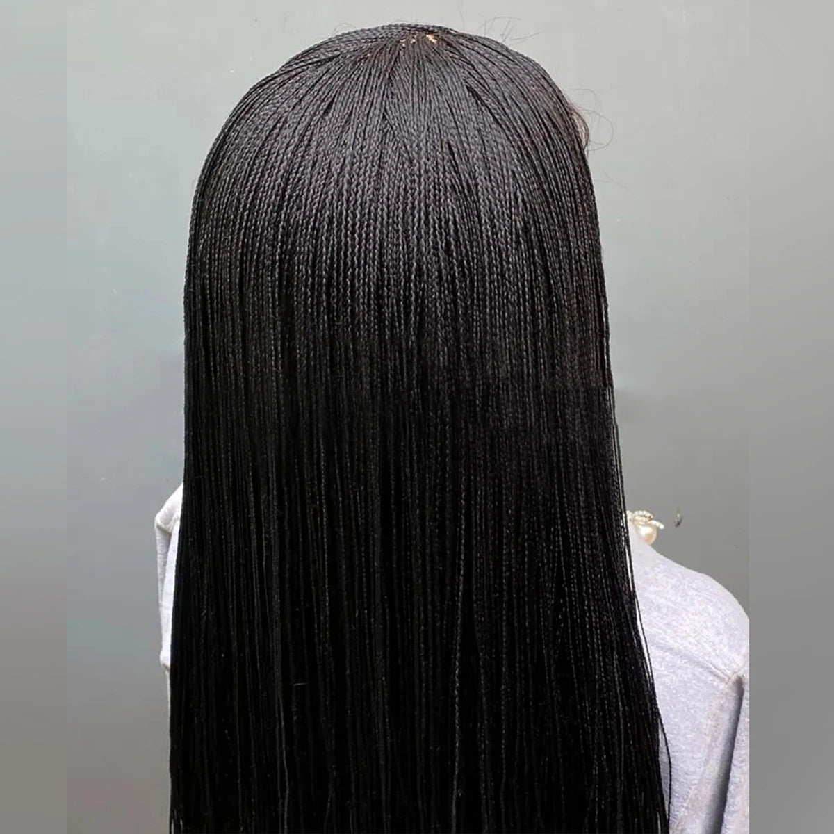 Glueless Micro Braid braided wig on 5x5 HD lace Frontal wig Customizable Tiny braid wig For black women Glueless braid wigs