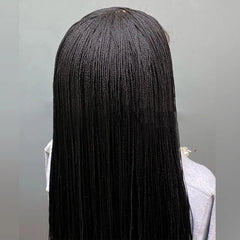 Glueless Micro Braid braided wig on 5x5 HD lace Frontal wig Customizable  braid wigs human