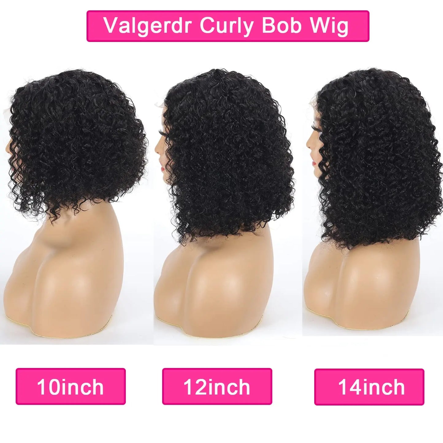 Jerry Curly Lace Front Short Bob Glueless Wigs Human Hair 4x4 Closure Wigs Pre Cut Lace Ready to Wear 13x4 Front Wigs For Women