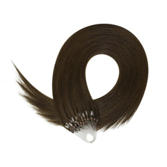 LaaVoo Micro Link Human Hair Extensions 100% Real Natural Straight Brazilian Human Hair Pre-Bonded 50G&100G Remy Micro Ring Hair