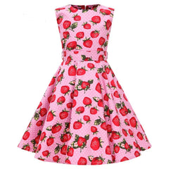 Summer Girls Dress Elegant Vintage Cotton Retro Princess Dress Party Costume Kids Clothes Polka Dot Girl Dress Children Clothing