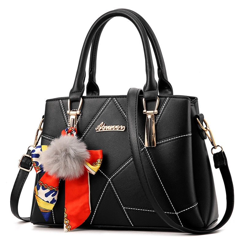 Women Bags Fashion Vintage Designer Messenger PU Leather Handbag High quality Casual Shoulder Top-Handle Totes big Korean style
