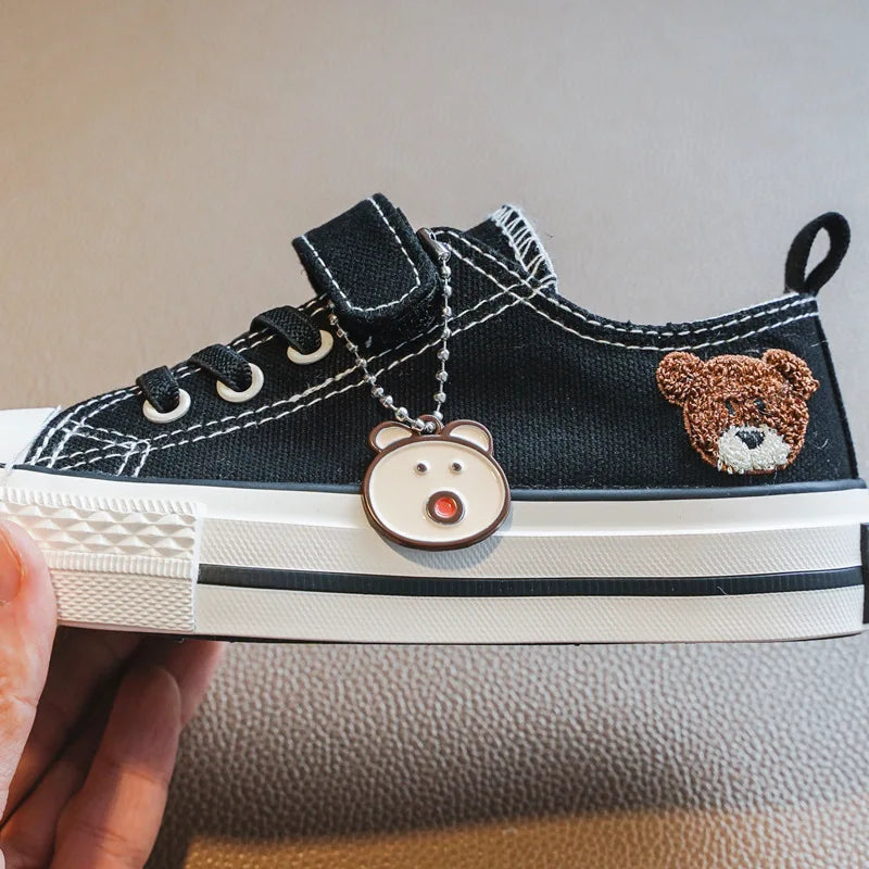 Spring & Summer Children Canvas Shoes Fashion Kids Sneakers Breathable Cartoons Girls & Boys Casual Shoes Size 24-37