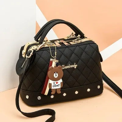 Casual PU Leather Women Crossbody Messenger Bags for Female Girls Small Purse